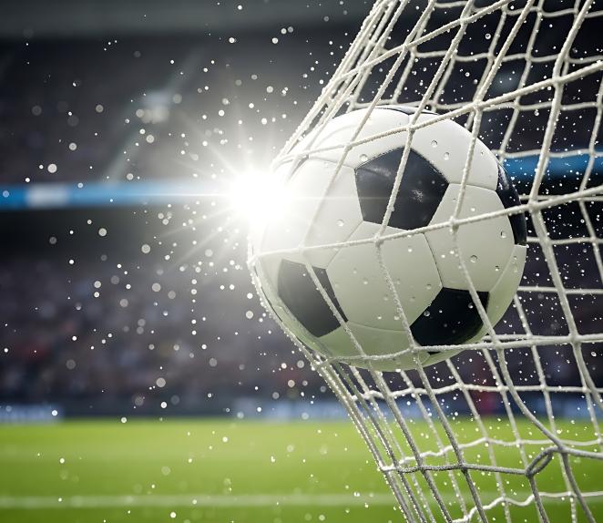 soccer ball in net