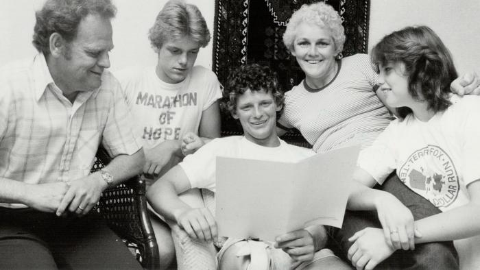Terry Fox and family