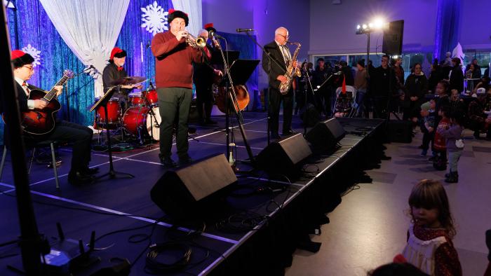 music performance at christmas event