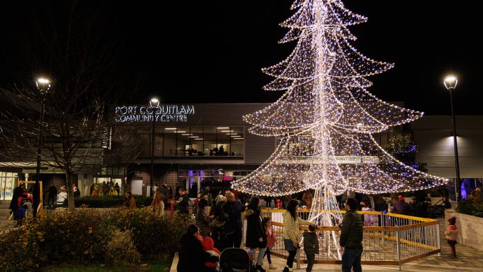 christmas tree lighting in leigh square