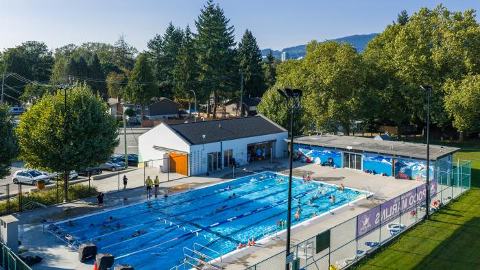aerial image of Centennial Pool