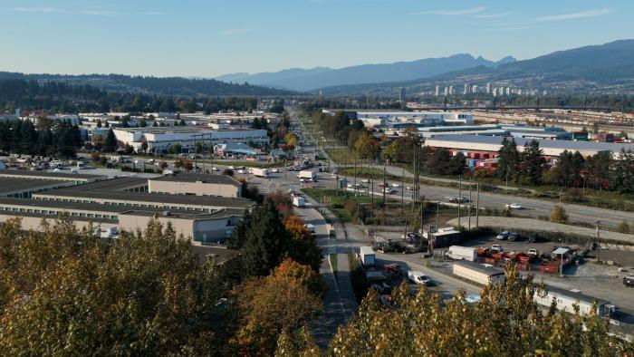 aerial view of Kingsway Ave and Mary Hill Bypass
