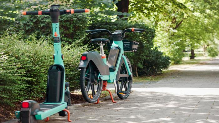 ebike escooter on path