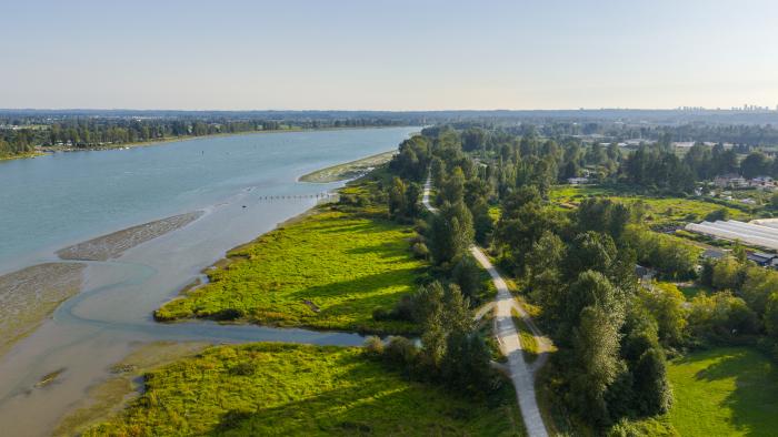 trail beside river