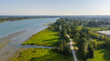 trail beside river