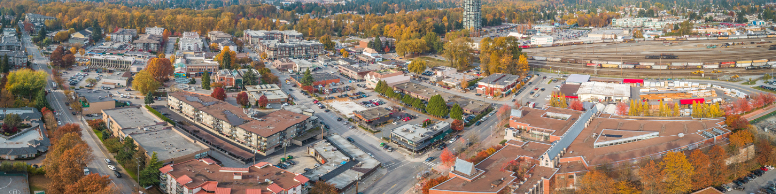 Aerial view of the City of Port Coquitlam.