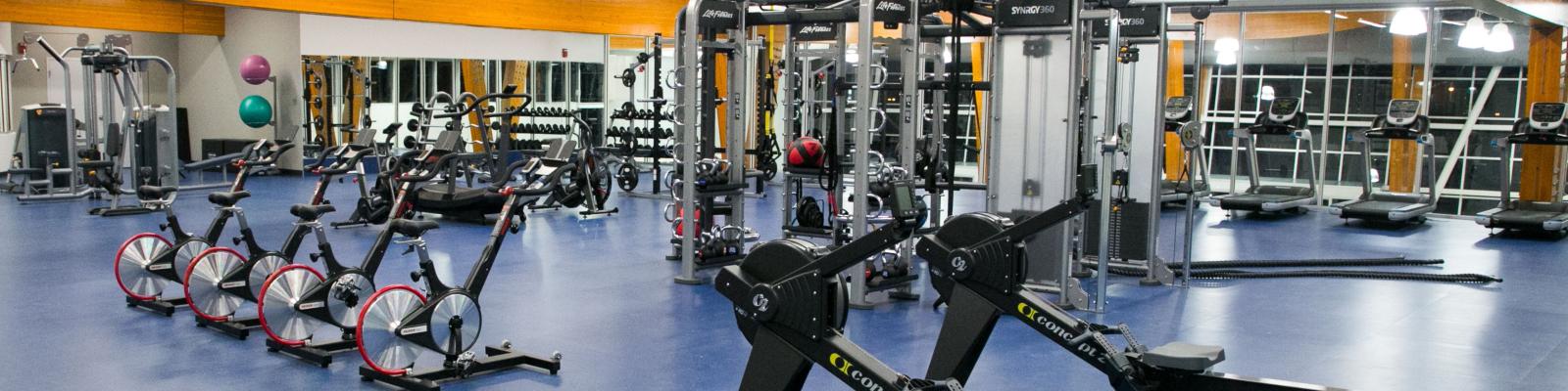 Bright open fitness centre