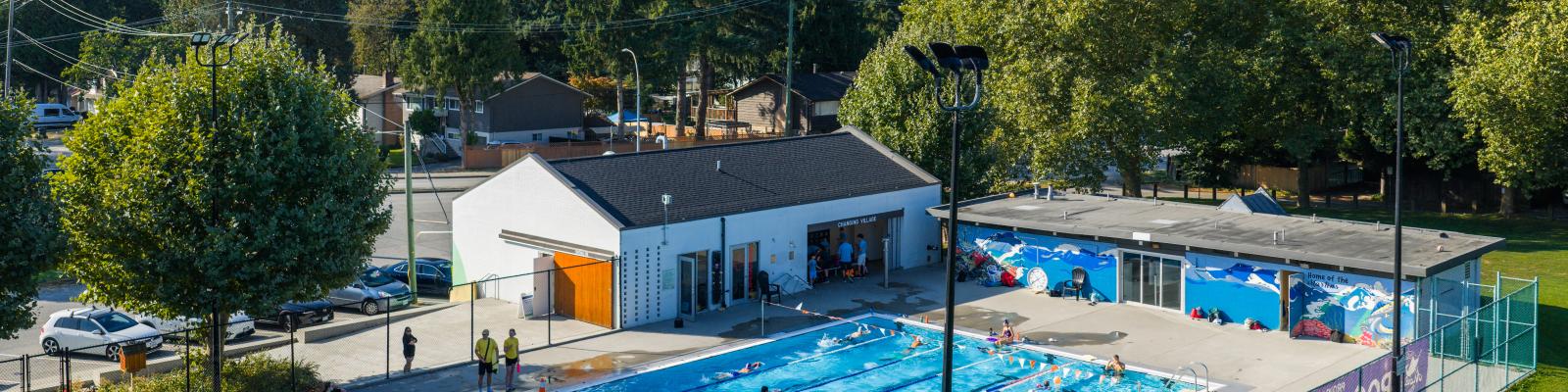 aerial image of Centennial Pool