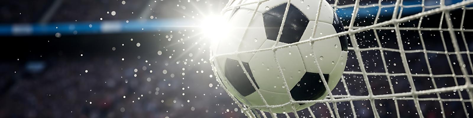 soccer ball in net
