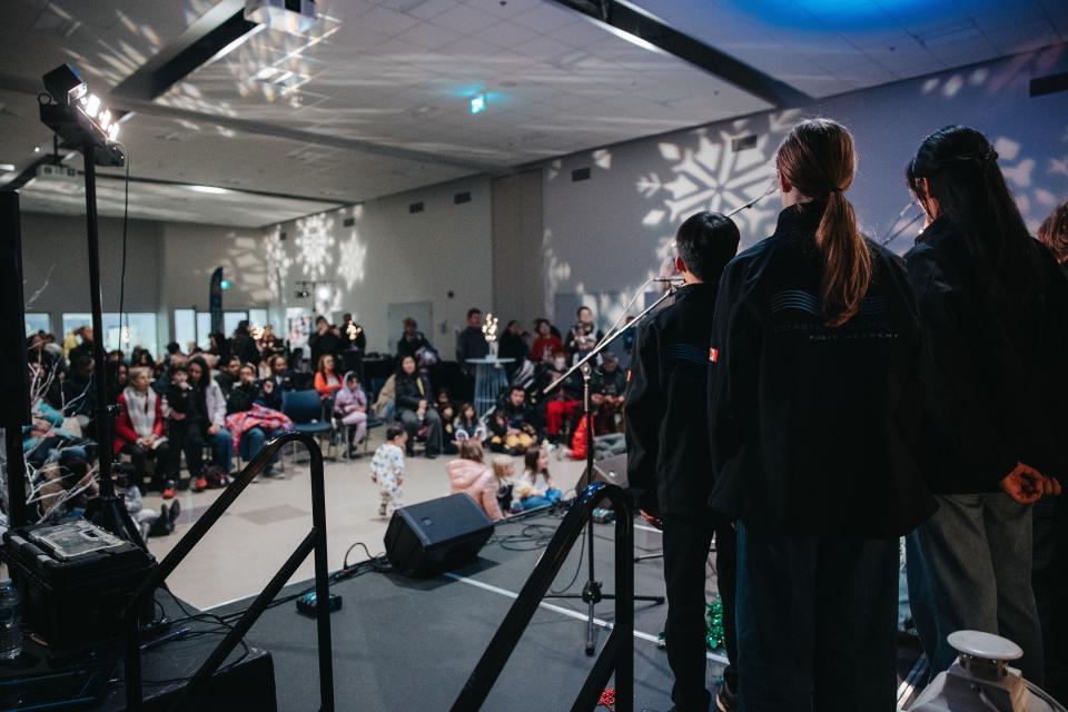 stage at christmas event