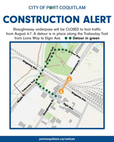 Pedestrian Detour Route
