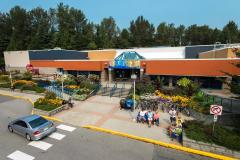Hyde Creek Recreation Centre in springtime