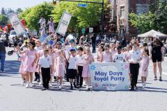 May Days Royal Party walking in the parade in downtown Port Coquitlam