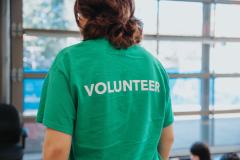 Person wearing a Volunteer t-shirt