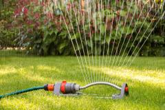 Sprinkler on lawn