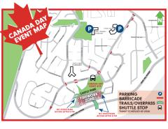 Map for Canada Day event