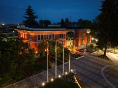City Hall lit up in orange