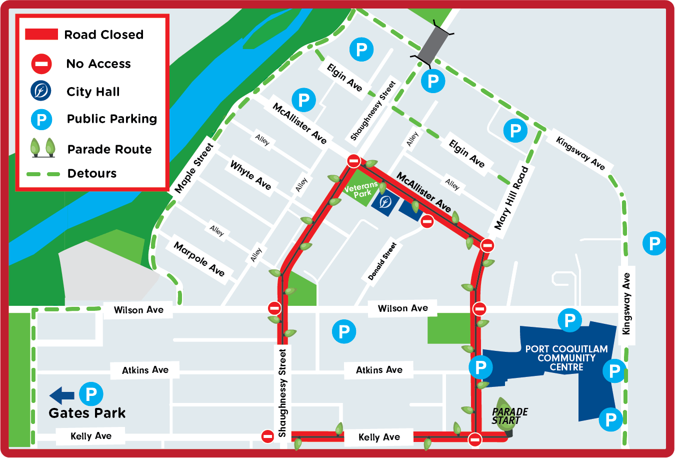 Parade of Lights Map
