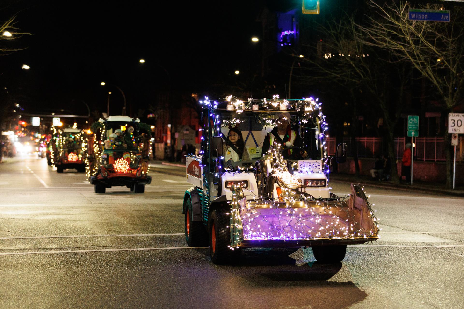 Lit up in the parade