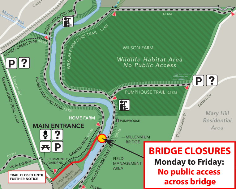 Trail map of ƛ̓éxətəm Regional Park