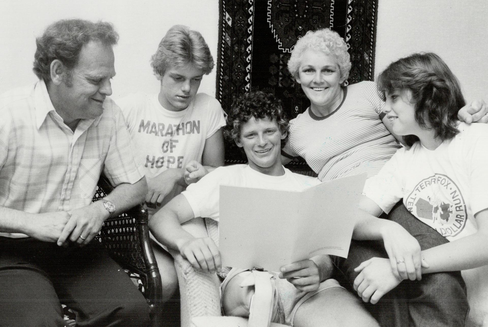 Terry Fox and family