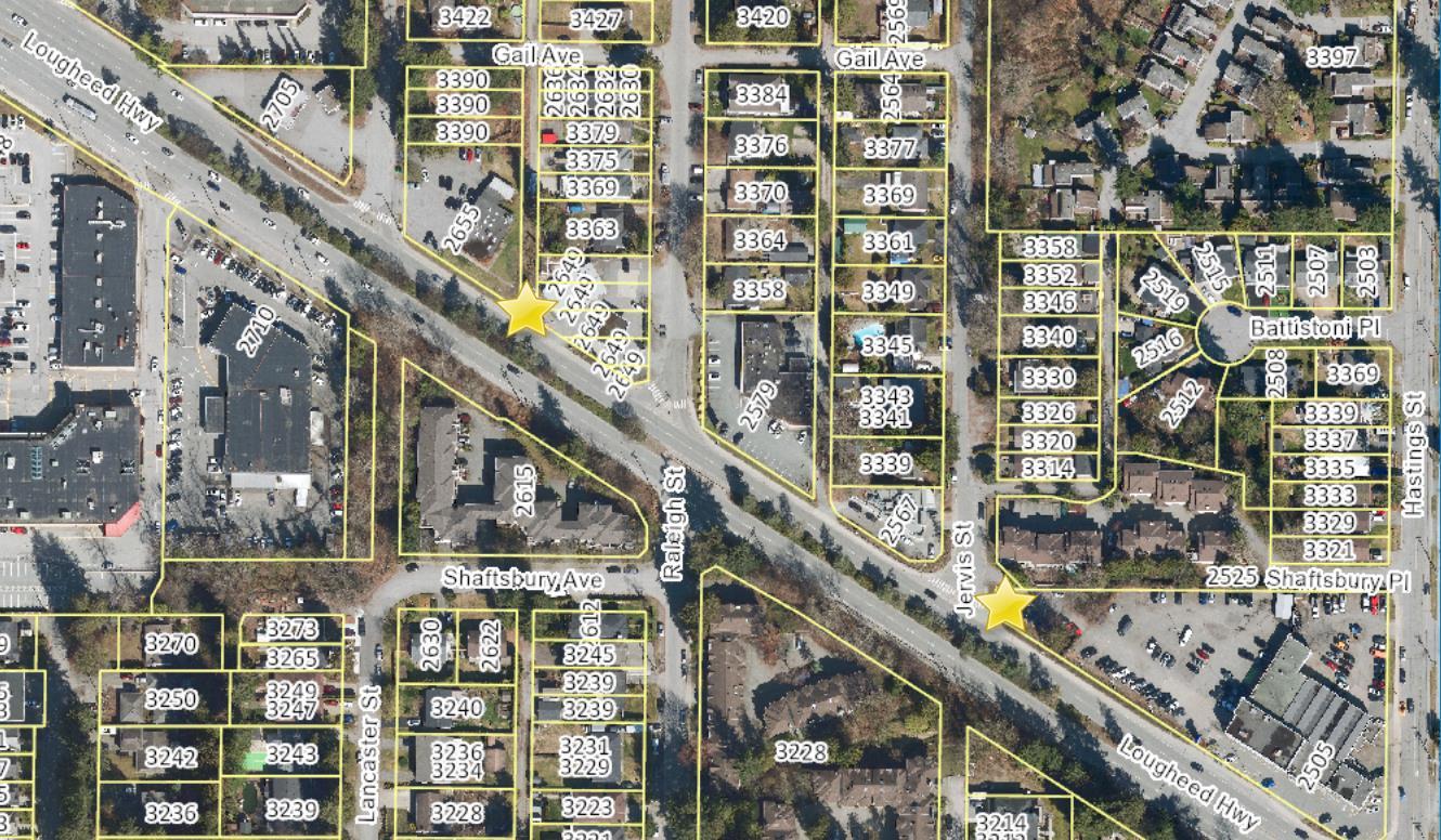 Map of construction area