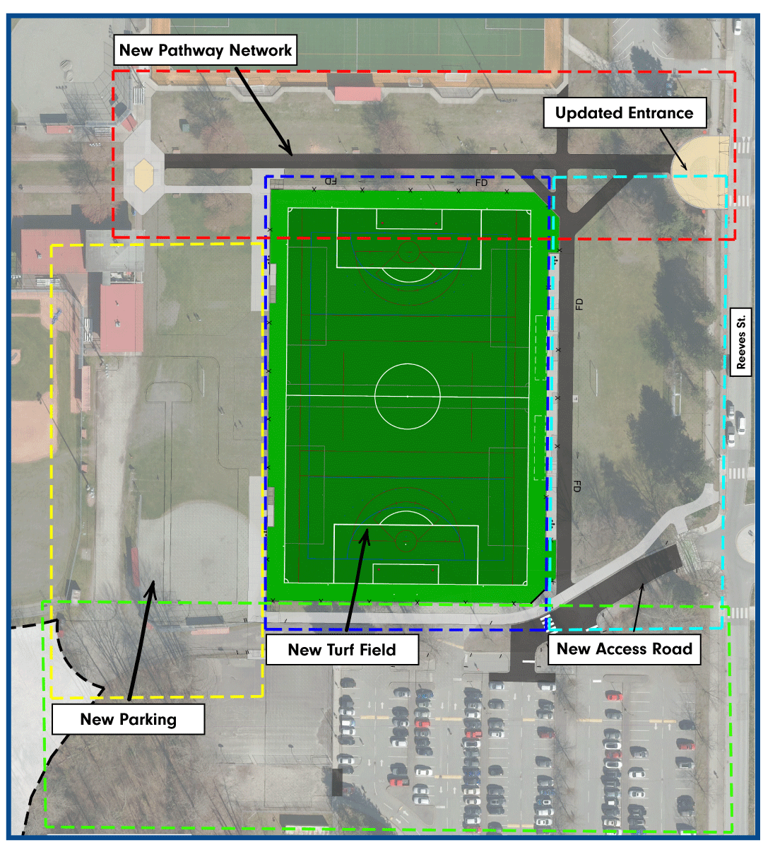 map of site layout of gates park