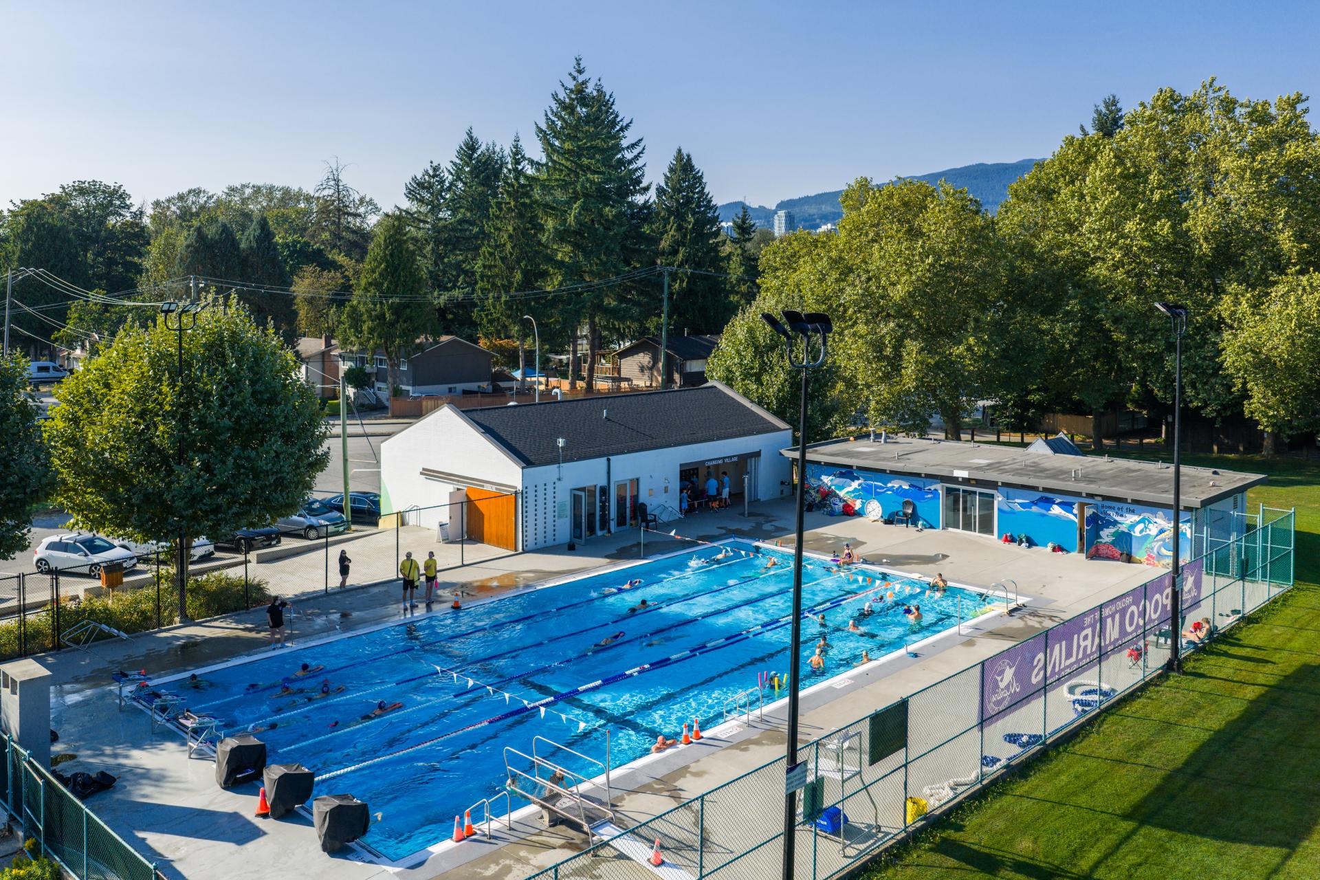 aerial image of Centennial Pool