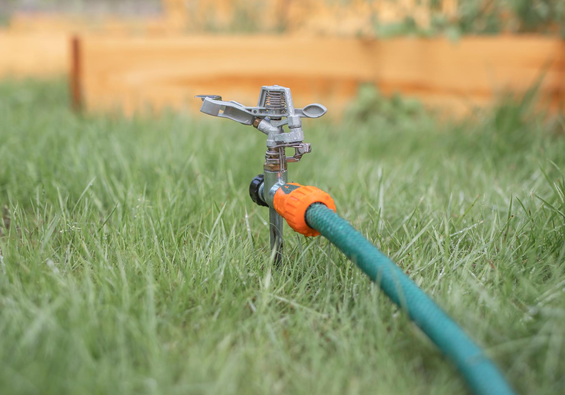 Lawn Watering sprinkler off