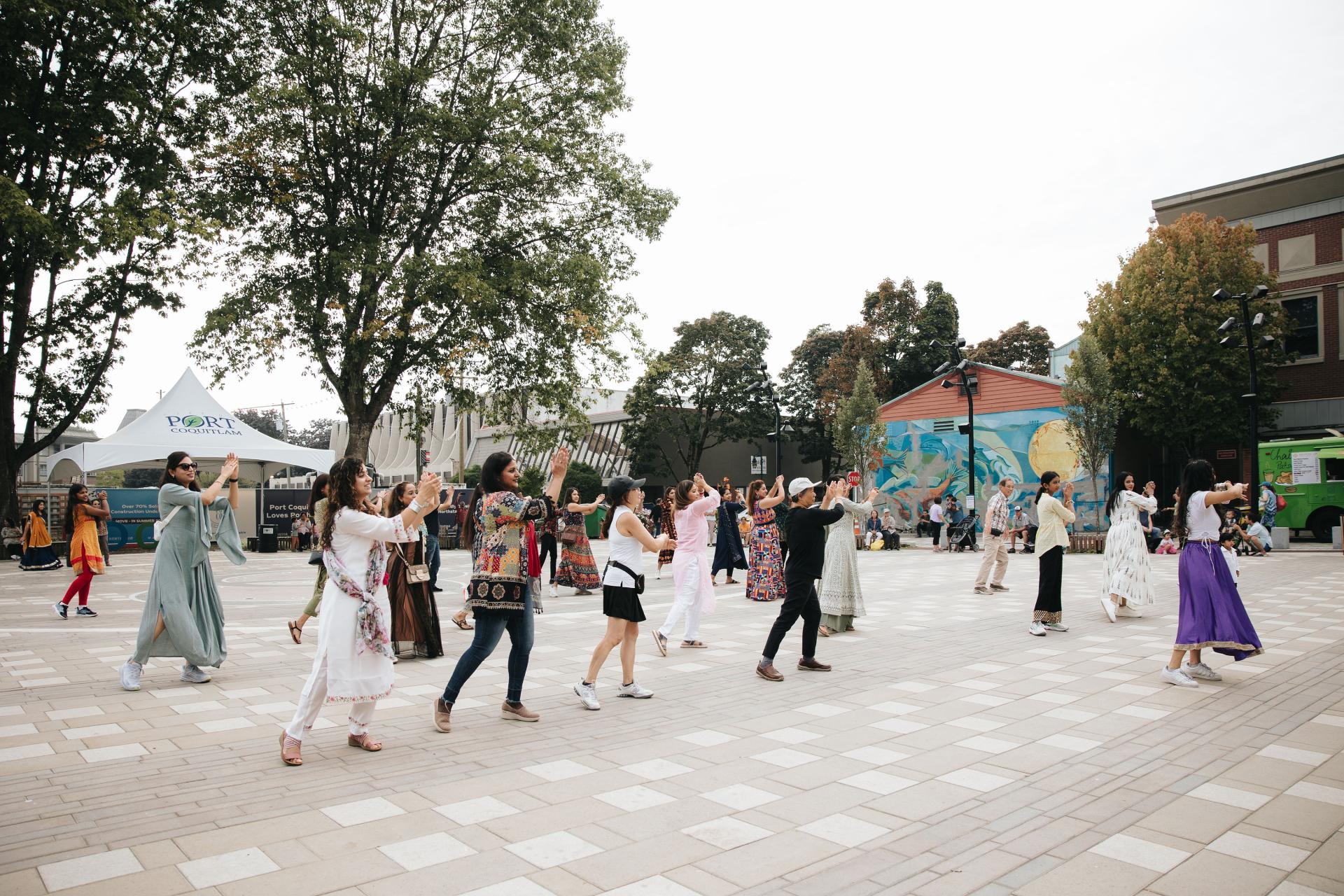 people dancing in leigh square