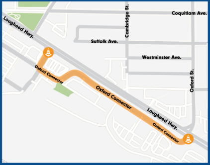 Oxford Connector Pavement Rehab 2026 map